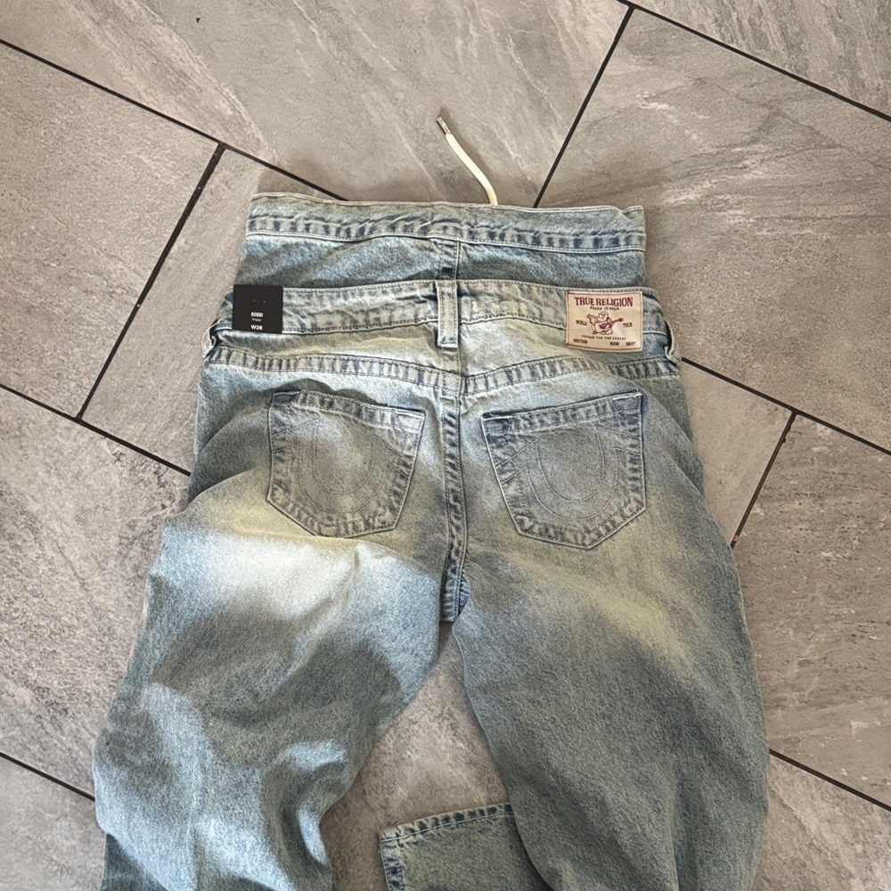 True Religion Bobbi Double Waistband distressed baggy jeans - Picture 5 of 5